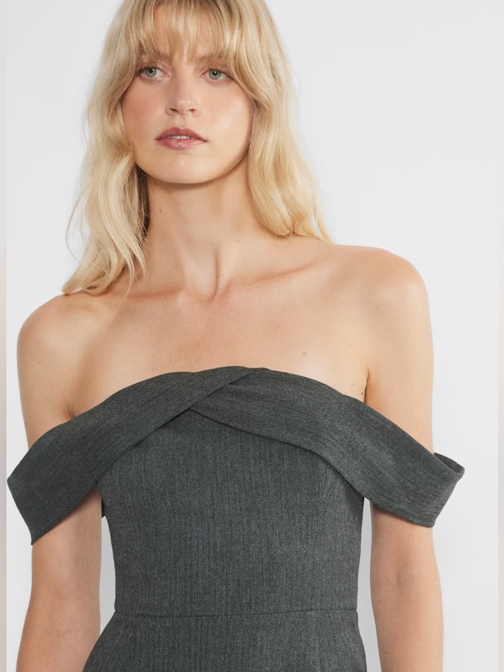 * NWT 6 * aritzia victoire dress * heathered charcoal - Picture 4 of 10
